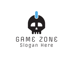 Power Button Skull logo design