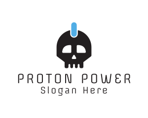 Power Button Skull logo design