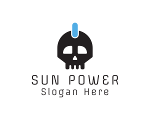 Power Button Skull logo design