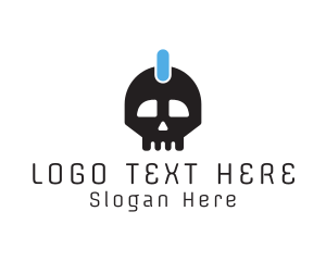 Power Button Skull Logo