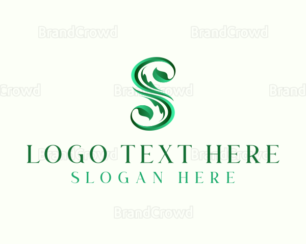 Natural Leaf Plant Letter S Logo