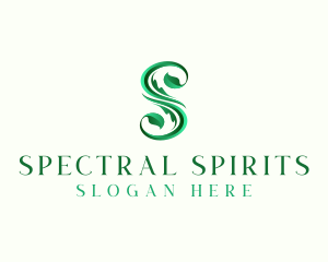 Natural Leaf Plant Letter S logo design