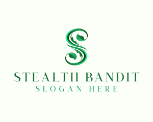 Natural Leaf Plant Letter S logo design