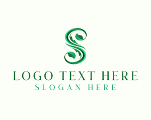 Ecological - Natural Leaf Plant Letter S logo design