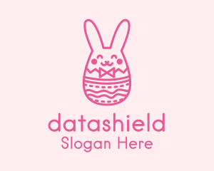 Pink Easter Egg Bunny  Logo