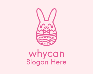 Pink Easter Egg Bunny  Logo