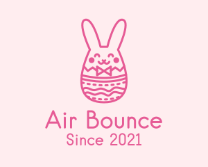 Pink Easter Egg Bunny  logo design