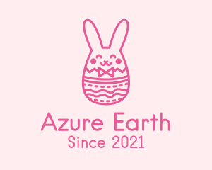 Pink Easter Egg Bunny  logo design