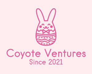 Pink Easter Egg Bunny  logo design