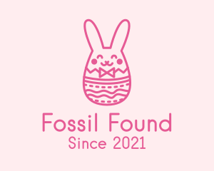 Pink Easter Egg Bunny  logo design