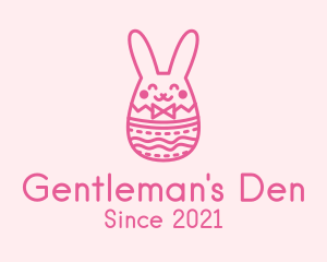 Pink Easter Egg Bunny  logo design