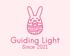 Pink Easter Egg Bunny  logo design