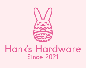 Pink Easter Egg Bunny  logo design