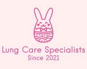 Pink Easter Egg Bunny  logo design