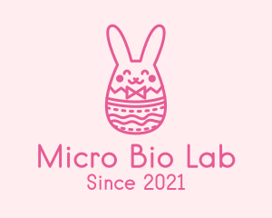 Pink Easter Egg Bunny  logo design