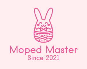 Pink Easter Egg Bunny  logo design