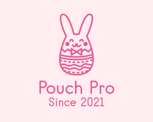 Pink Easter Egg Bunny  logo design