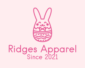 Pink Easter Egg Bunny  logo design