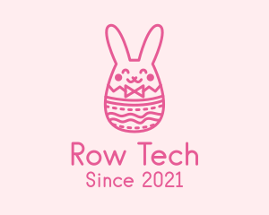 Pink Easter Egg Bunny  logo design