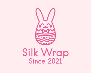 Pink Easter Egg Bunny  logo design