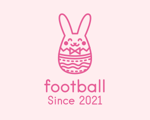 Egg - Pink Easter Egg Bunny logo design