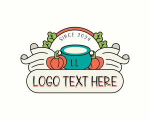 Pumpkin - Cooking Pot Culinary logo design