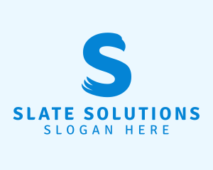 Blue Eagle Letter S logo design