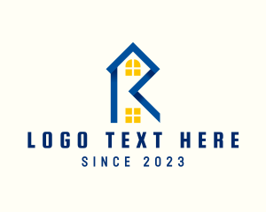 Establishment - Realty Roof Contractor Letter R logo design