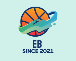 Ball - Colorful Basketball Fluid logo design