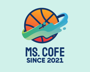 Colorful Basketball Fluid logo design