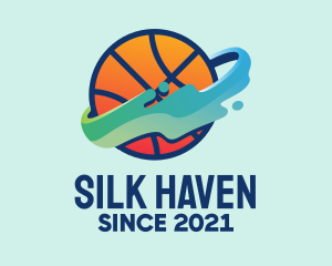 Colorful Basketball Fluid logo design