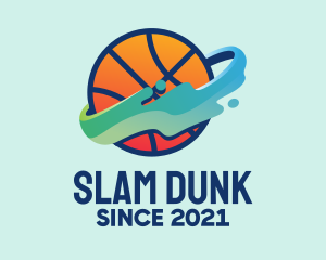 Basketball - Colorful Basketball Fluid logo design