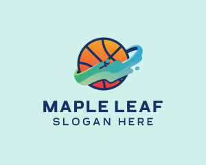 Colorful Basketball Fluid logo design