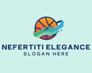 Colorful Basketball Fluid logo design