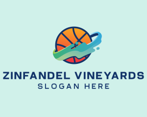 Colorful Basketball Fluid logo design