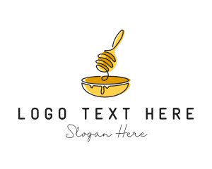 Sweetener - Honey Dipper Bowl Kitchen logo design