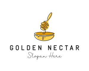 Honey - Honey Dipper Bowl Kitchen logo design