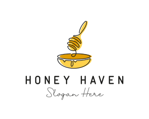 Apiary - Honey Dipper Bowl Kitchen logo design
