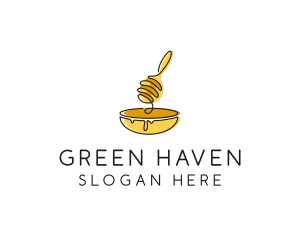 Honey Dipper Bowl Kitchen logo design