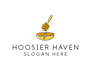 Honey Dipper Bowl Kitchen logo design