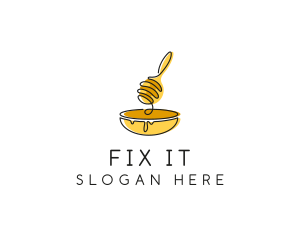 Honey Dipper Bowl Kitchen logo design