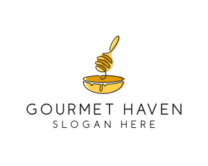 Honey Dipper Bowl Kitchen logo design