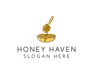 Honey Dipper Bowl Kitchen logo design