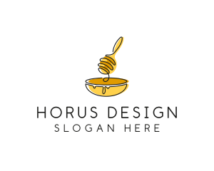 Honey Dipper Bowl Kitchen logo design