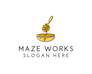 Honey Dipper Bowl Kitchen logo design