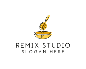 Honey Dipper Bowl Kitchen logo design