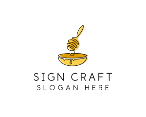 Honey Dipper Bowl Kitchen logo design