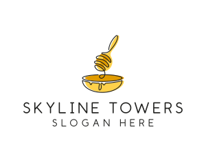 Honey Dipper Bowl Kitchen logo design