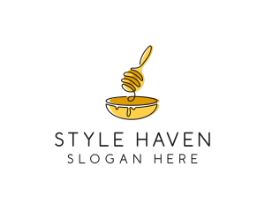 Honey Dipper Bowl Kitchen logo design