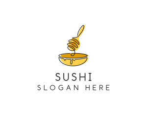 Honey Dipper Bowl Kitchen logo design